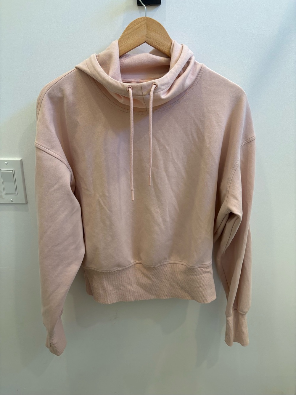 Old Navy Pale Pink Funnel Neck Pullover Hoodie
